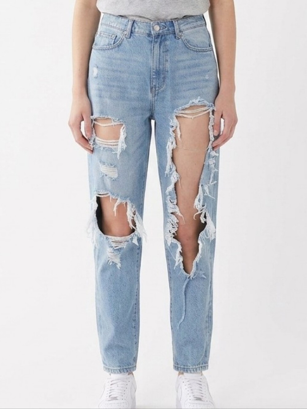 BDG Urban Outfitters Distressed Mom Jeans Size 30 High Rise Ripped Cotton Denim